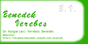 benedek verebes business card